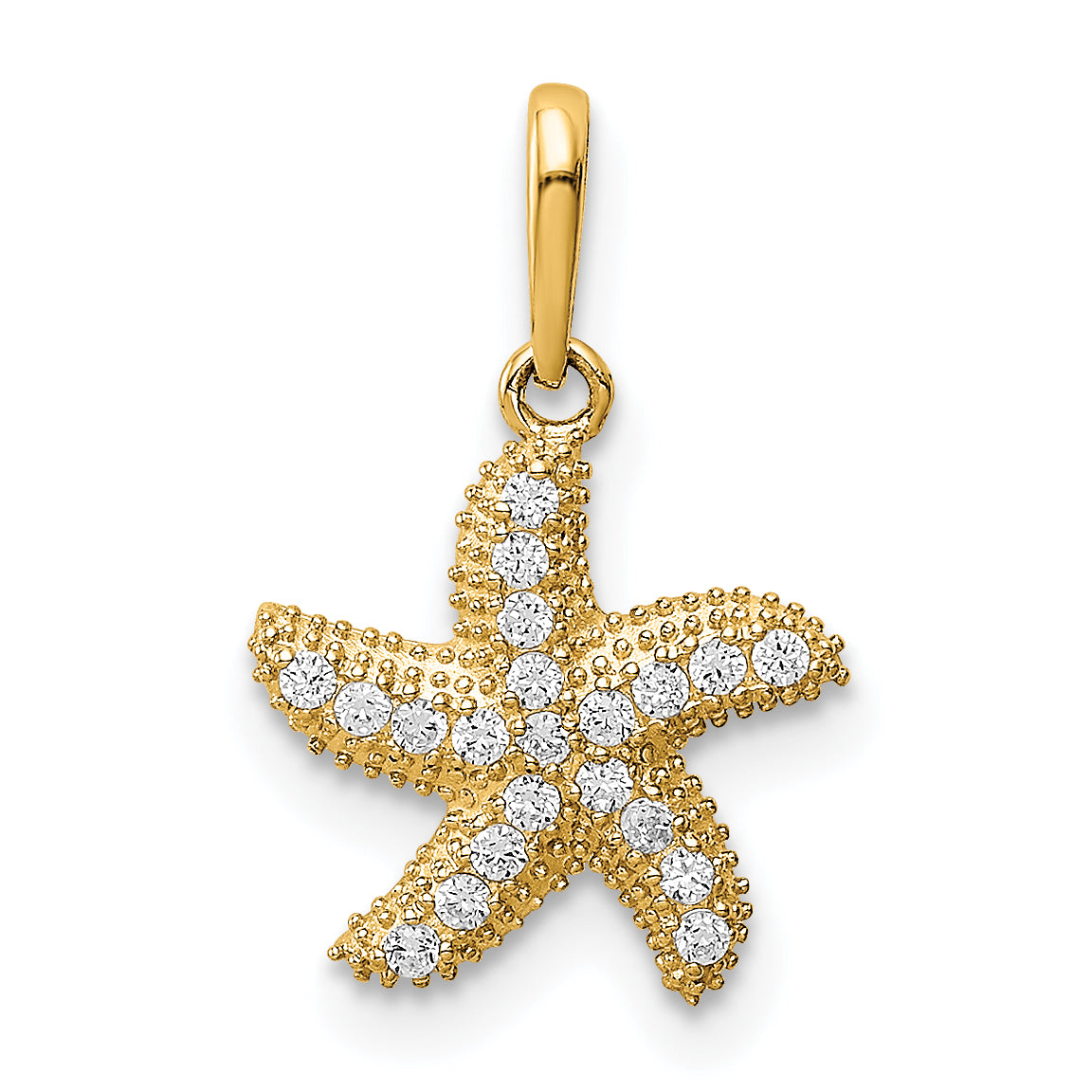 14K CZ Starfish Pendant Main image