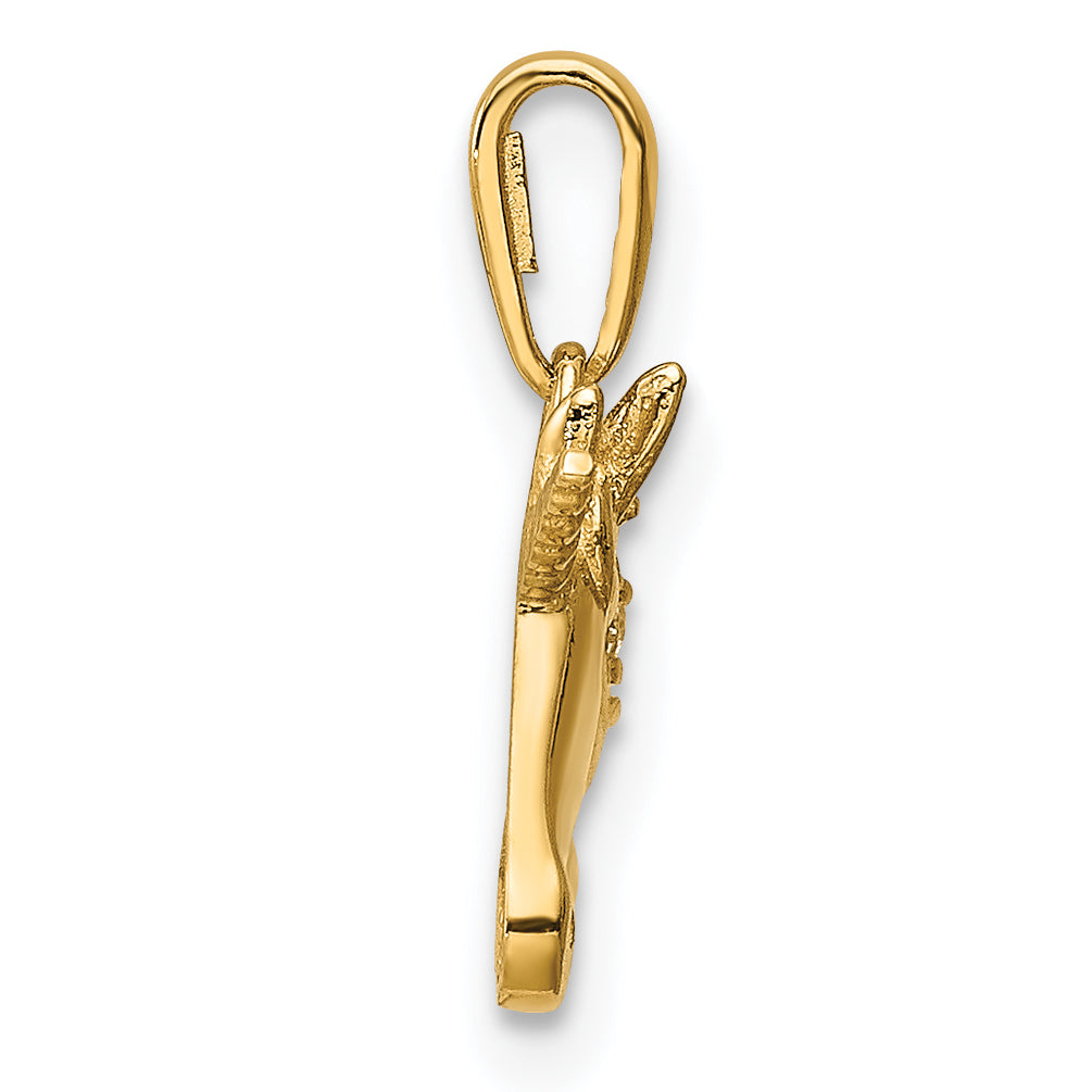 14K Unicorn CZ Pendant Secondary image