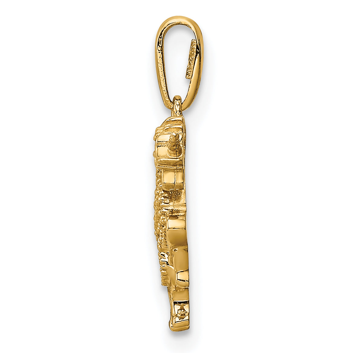 14K Rearing Unicorn CZ Pendant Secondary image