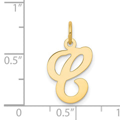 14KY Script Letter C Initial Charm