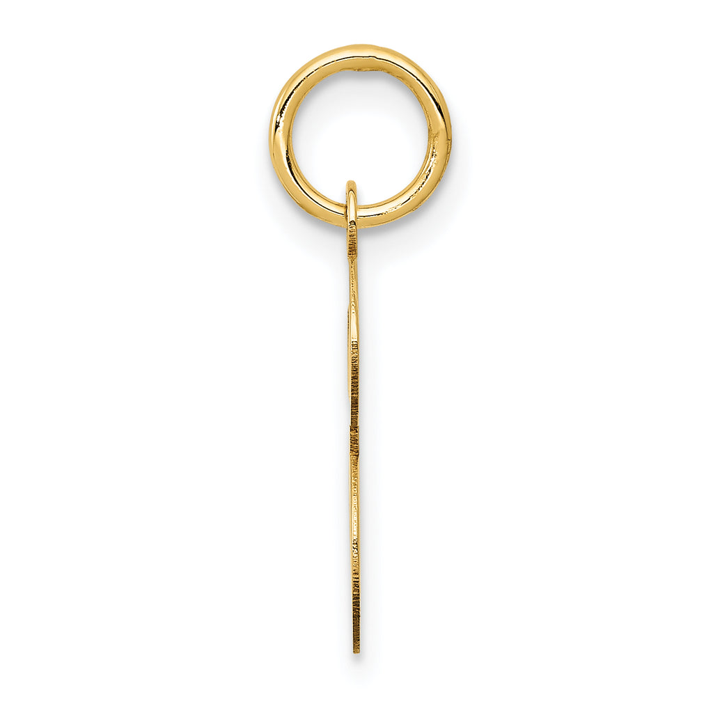 14K Yellow Gold Initial E Charm