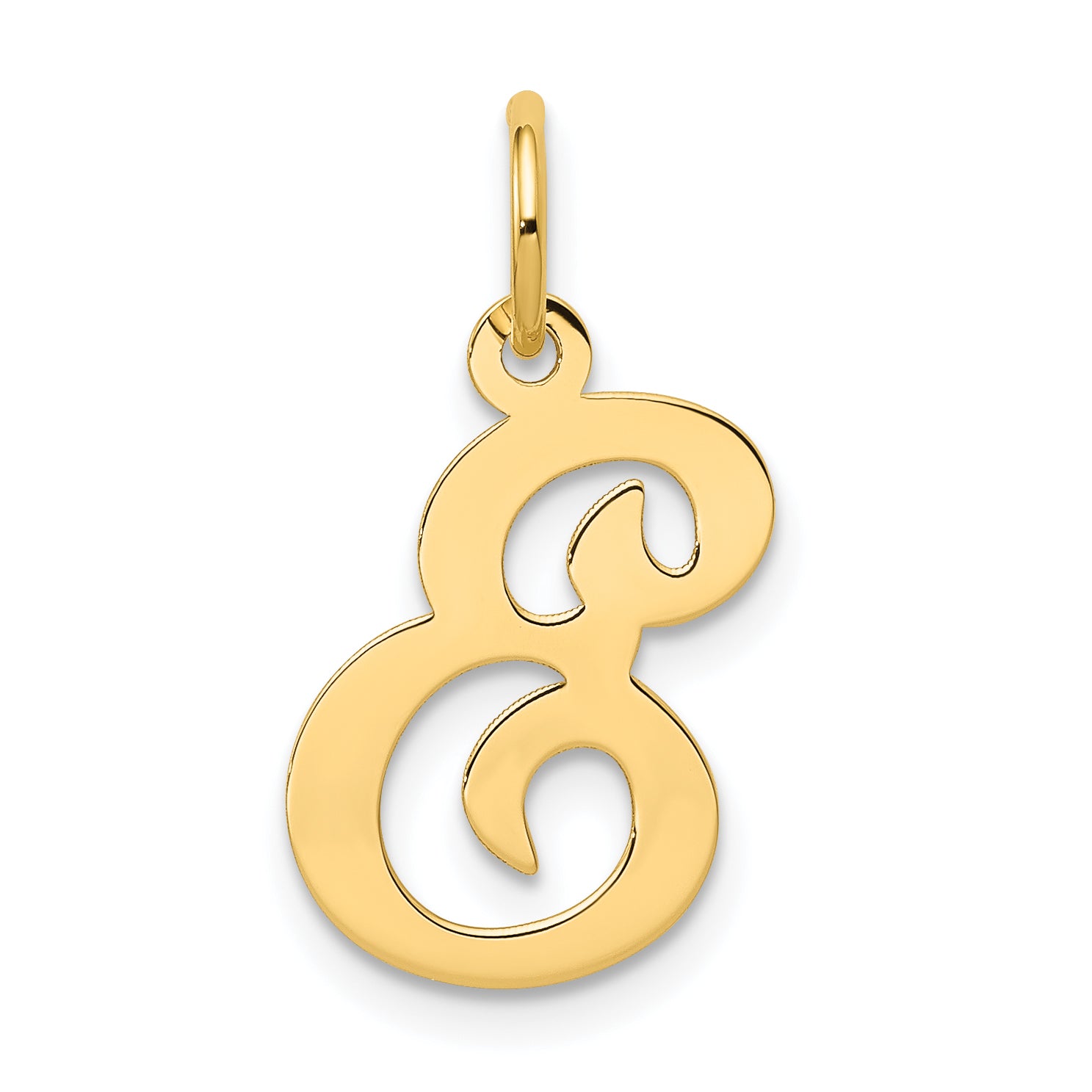 14KY Script Letter E Initial Charm Main image