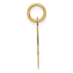 14K Yellow Gold Initial F Charm