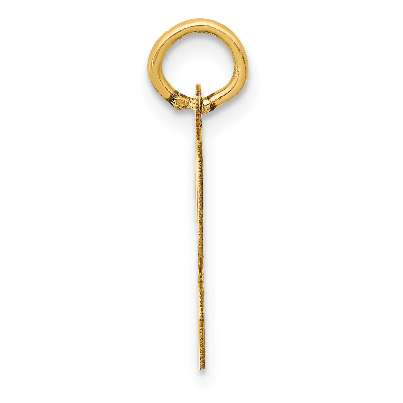 14K Yellow Gold Initial H Charm