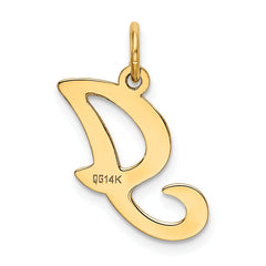 14K Yellow Gold Initial I Charm