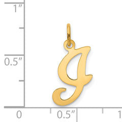 14K Yellow Gold Initial I Charm