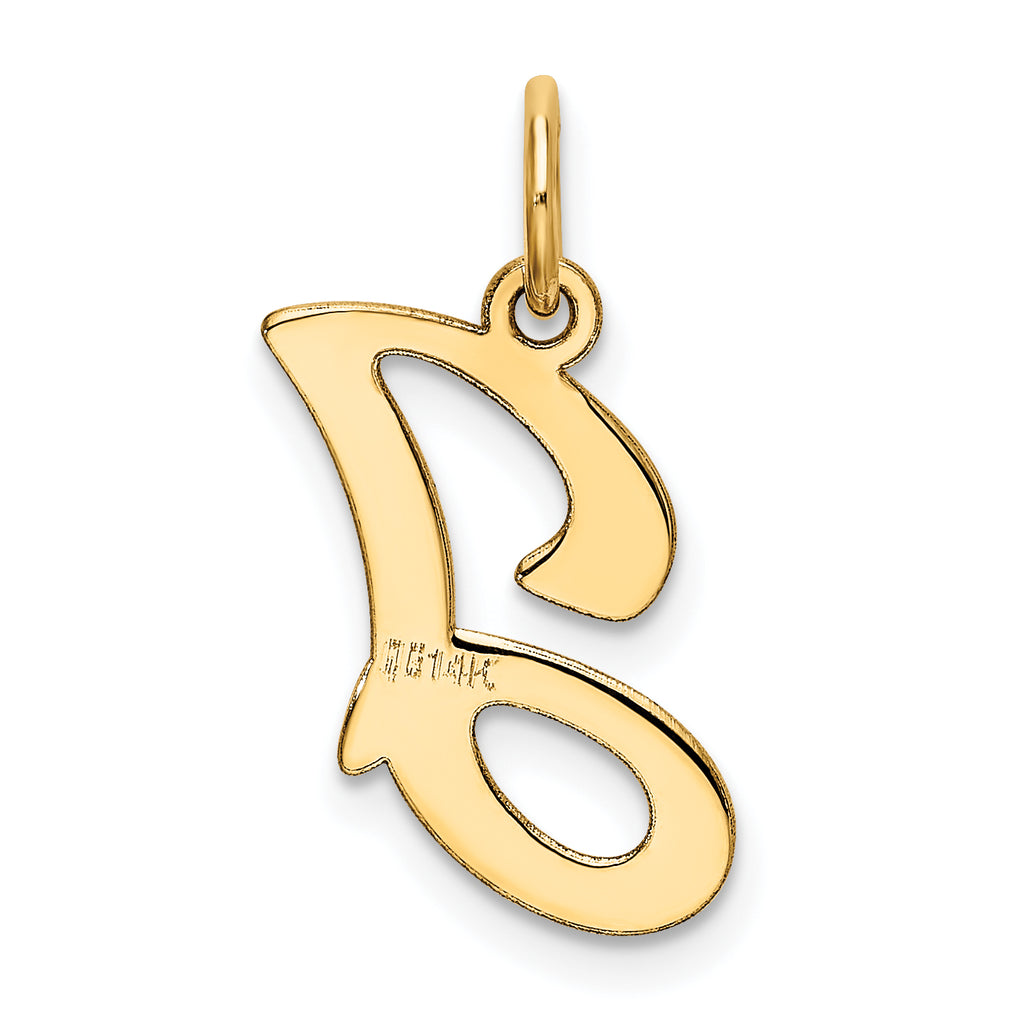 14K Yellow Gold Initial J Charm