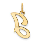 14K Yellow Gold Initial J Charm