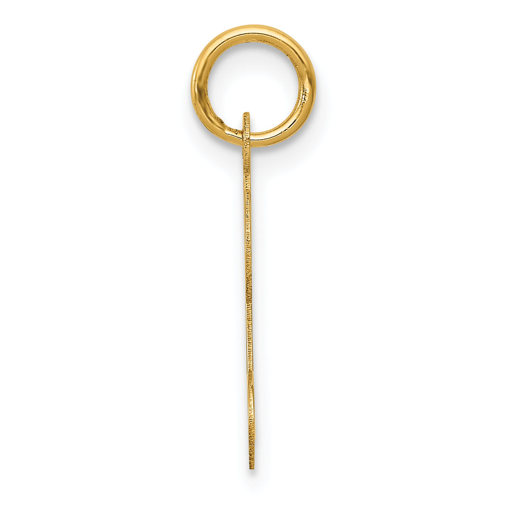14K Yellow Gold Initial K Charm