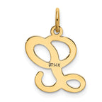 14K Yellow Gold Initial L Charm