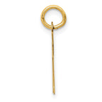 14K Yellow Gold Initial N Charm