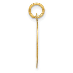 14K Yellow Gold Initial O Charm