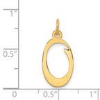 14K Yellow Gold Initial O Charm