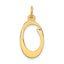 14KY Script Letter O Initial Charm