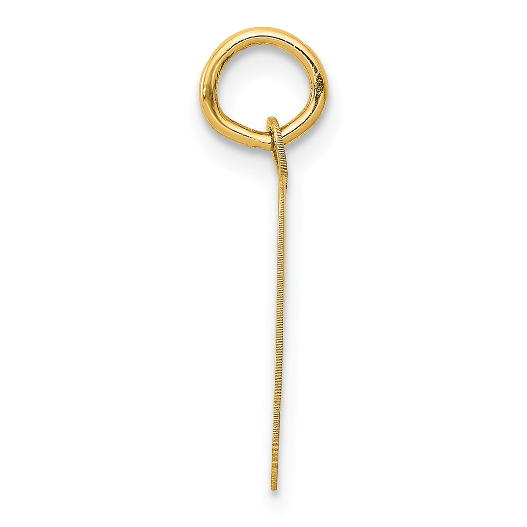 14K Yellow Gold Initial Q Charm