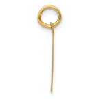 14K Yellow Gold Initial Q Charm