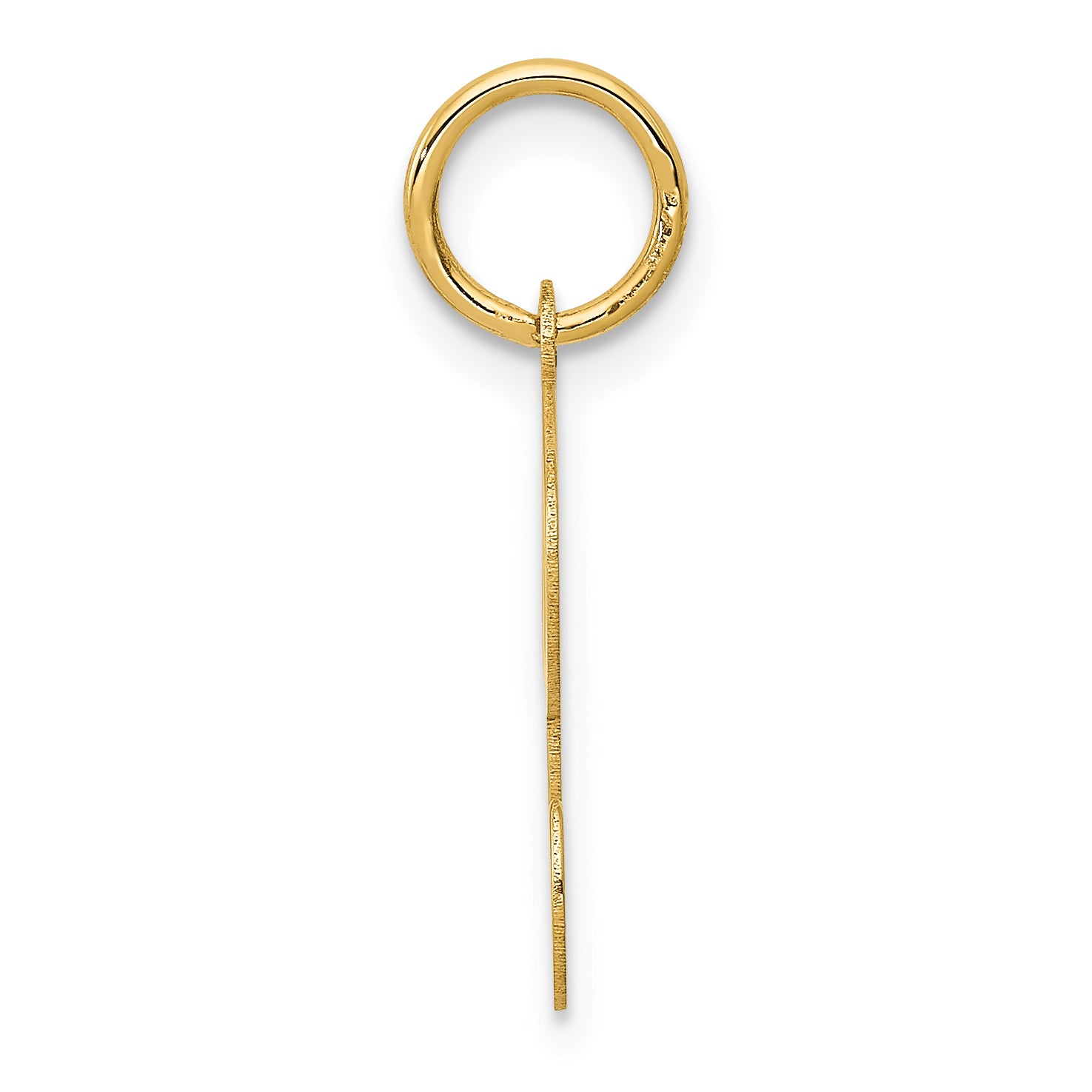 14K Yellow Gold Initial R Charm