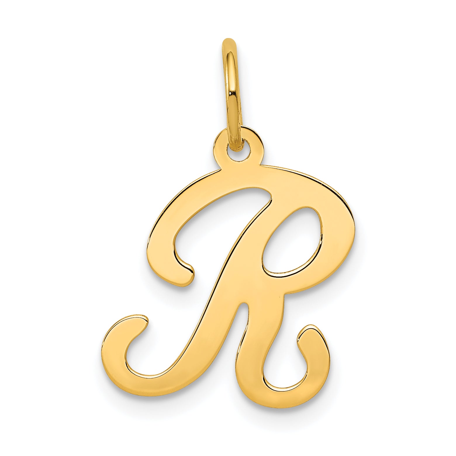 14KY Script Letter R Initial Charm Main image