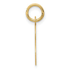 14K Yellow Gold Initial S Charm