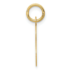 14K Yellow Gold Initial S Charm