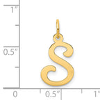 14K Yellow Gold Initial S Charm