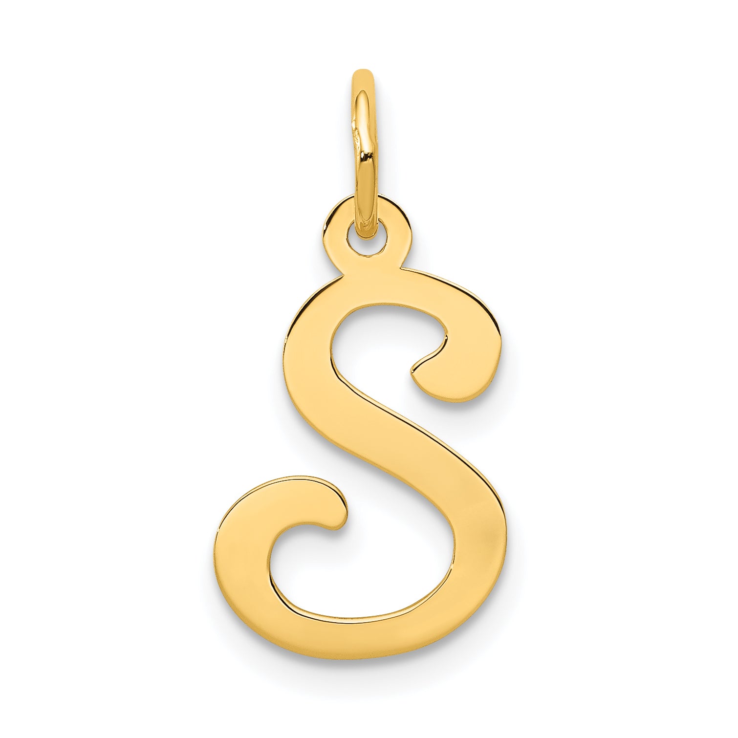 14KY Script Letter S Initial Charm Main image