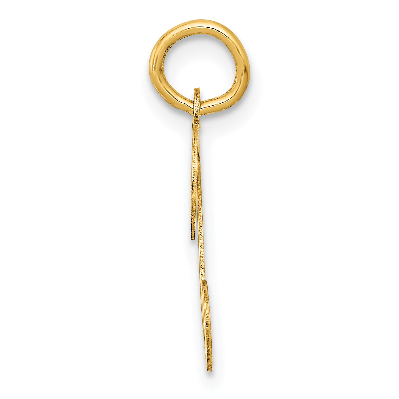 14K Yellow Gold Initial T Charm Secondary image