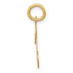 14K Yellow Gold Initial T Charm