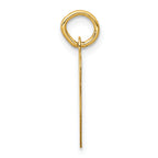 14K Yellow Gold Initial V Charm