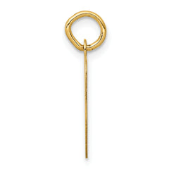 14K Yellow Gold Initial V Charm