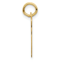 14K Yellow Gold Initial W Charm