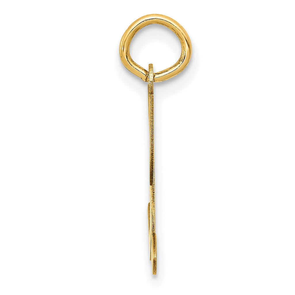 14K Yellow Gold Initial X Charm