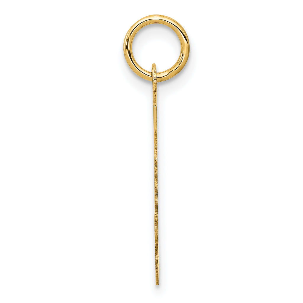 14K Yellow Gold Initial Y Charm