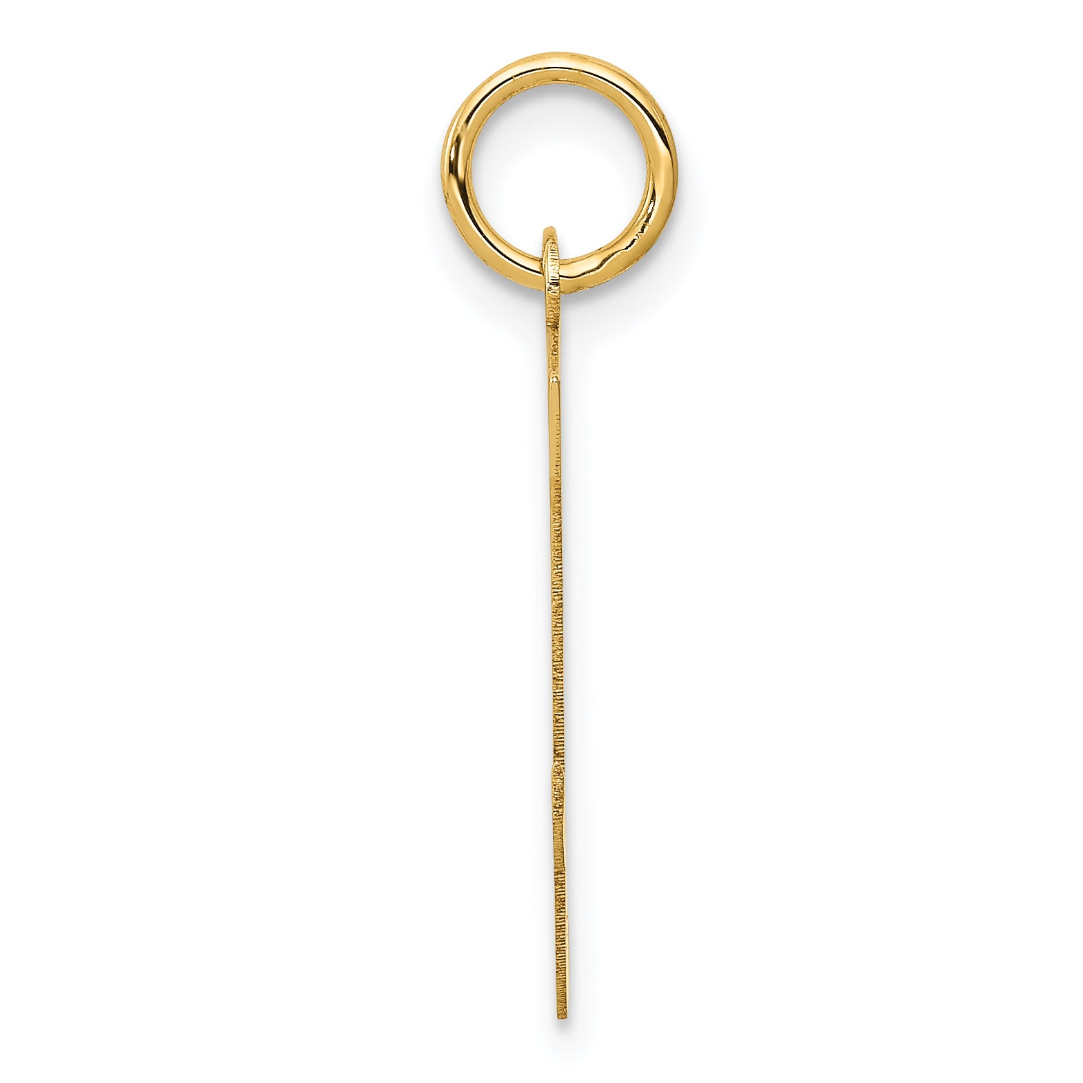 14K Yellow Gold Initial Y Charm