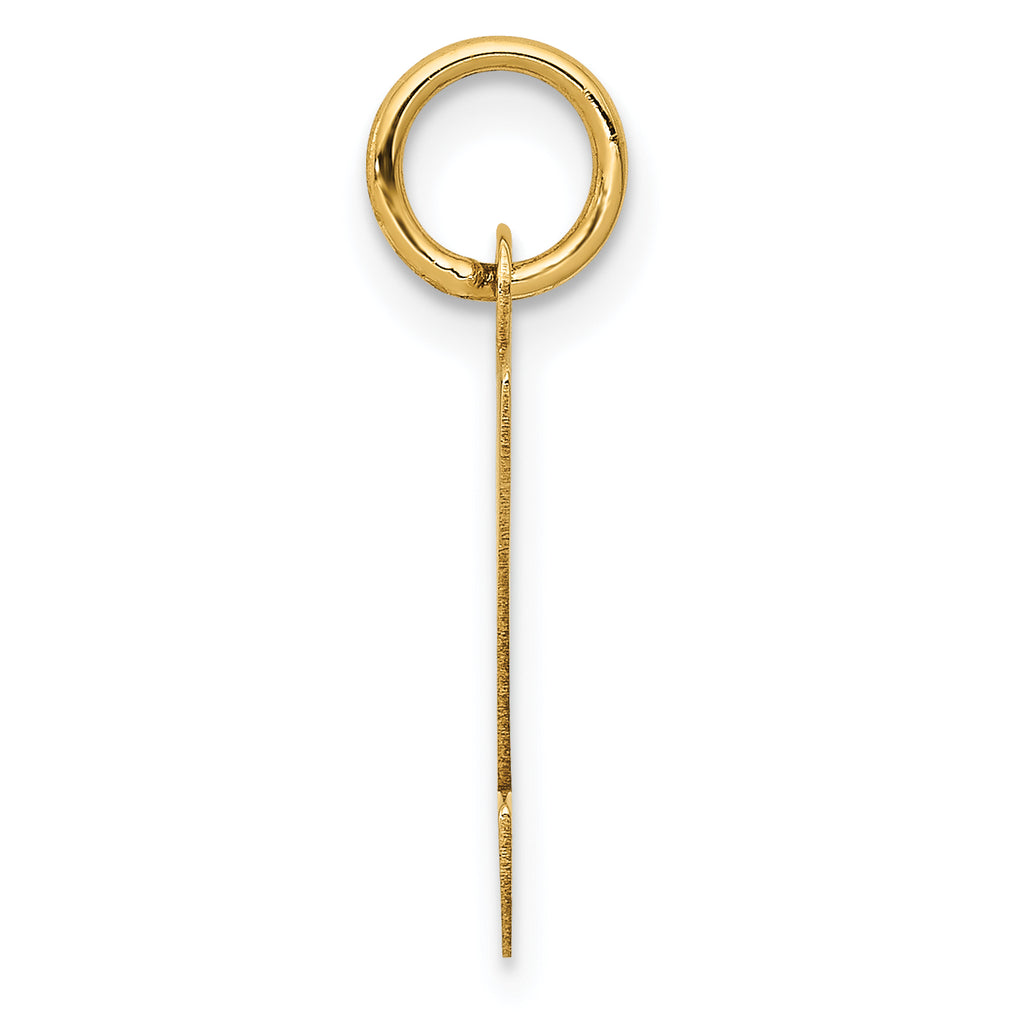 14K Yellow Gold Initial Z Charm