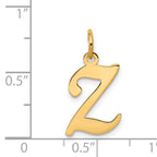 14K Yellow Gold Initial Z Charm