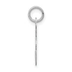 14K White Gold Initial F Charm