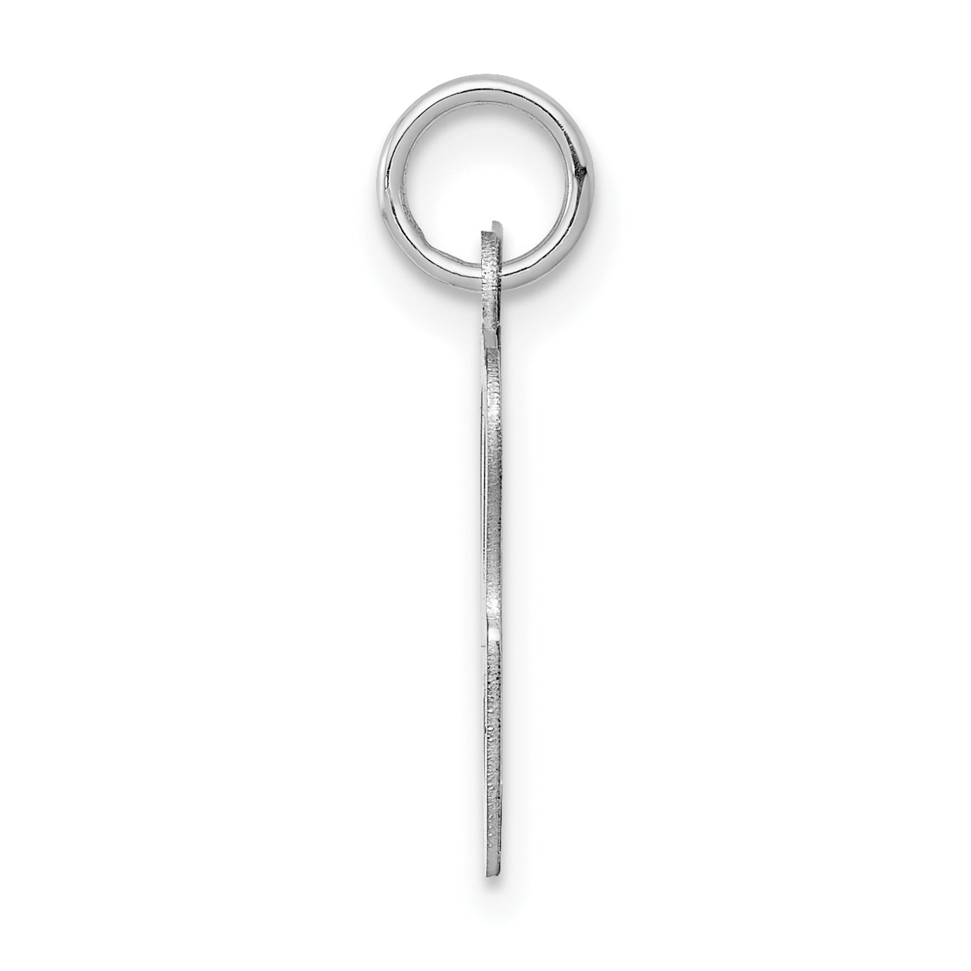 14K White Gold Initial G Charm Secondary image