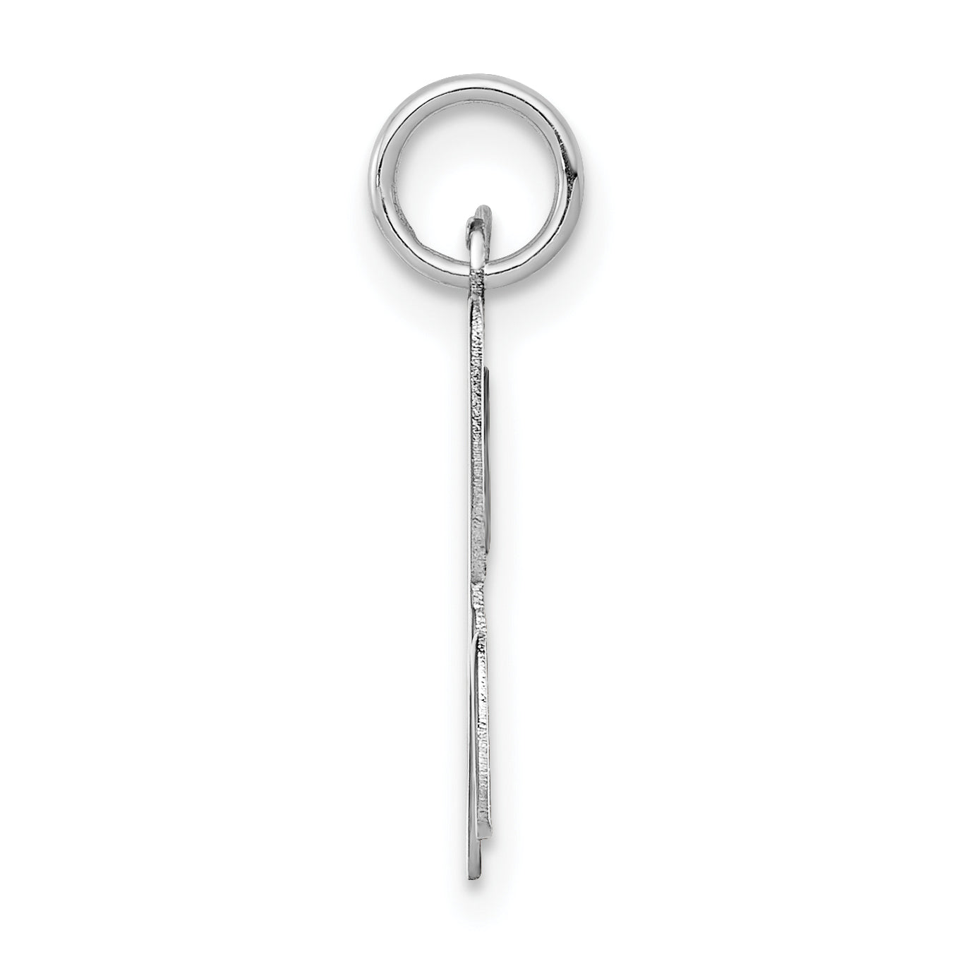 14K White Gold Initial H Charm Secondary image