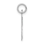 14K White Gold Initial H Charm