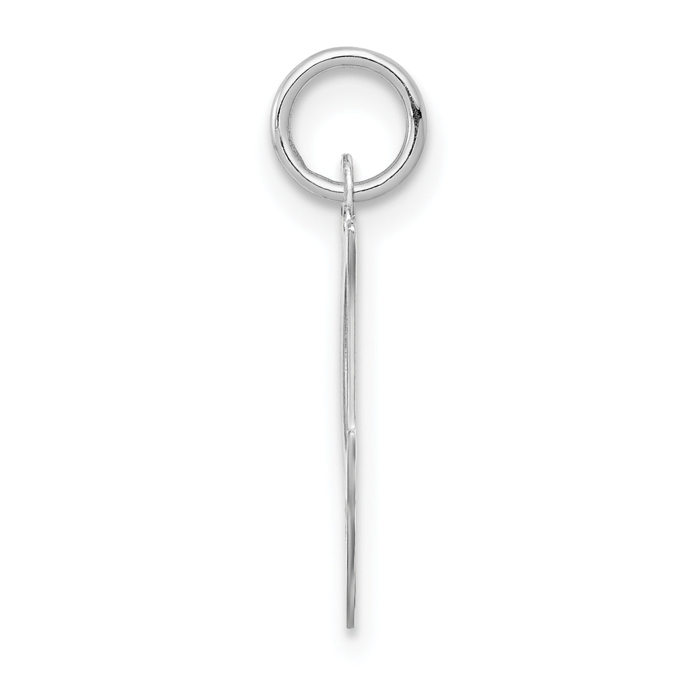 14K White Gold Initial I Charm Secondary image