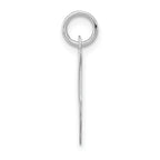 14K White Gold Initial I Charm