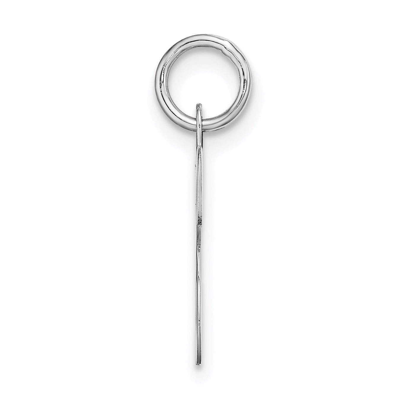14K White Gold Initial K Charm Secondary image