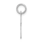 14K White Gold Initial K Charm