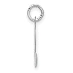 14K White Gold Initial L Charm