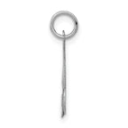 14K White Gold Initial M Charm