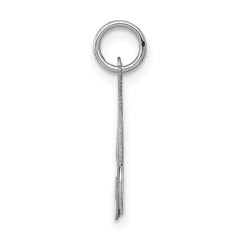 14K White Gold Initial M Charm