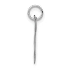 14K White Gold Initial N Charm