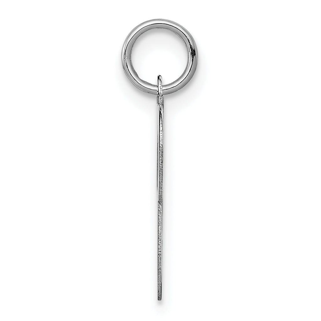 14K White Gold Initial P Charm