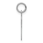 14K White Gold Initial P Charm